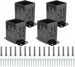 Stable 1.4KG Steel Powder Coated Anchor Support for 4x4 Wood Fence Base Bracket