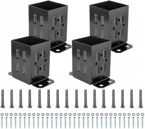 Quality Stable 1.4KG Steel Powder Coated Anchor Support for 4x4 Wood Fence Base Bracket 7inch wholesale