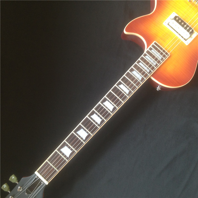 Hot sales LP blue electric guitar with silvery accessories