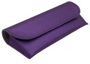 Quality Purple Handbag Customized Logo Leather Glasses Holder wholesale