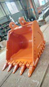 Quality Wear Resistance Excavator Rock Bucket , Excavator Standard Bucket Orange Color wholesale