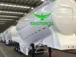 Carbon Steel Bulk Cement Semi Trailer For Powder Material Transporting
