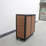 Durable Waterproof Outdoor Recycling Bins With HDPE Plastic Wood Sidewall