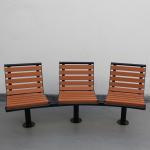 Waterproof Outdoor Recycled Plastic Benches Furniture Backless Curved