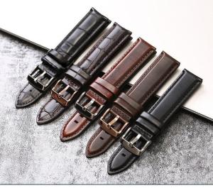 Quality Adjustable Genuine Leather Watch Band Replacement Durable With 20mm Width wholesale