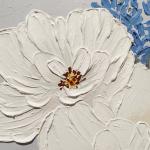 Modern Textured Canvas Oil Painting Abstract Flower Hand Painted Living Room