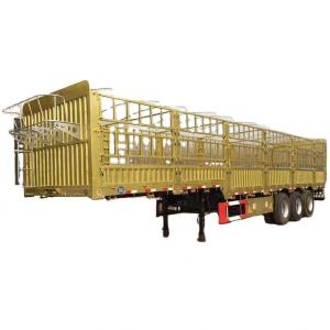 Quality Producer AOTONG Bulk Cargo Carrier Fence Semi Trailer with Standard 28 Ton Landing Gear wholesale