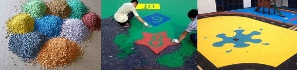 Plastic EPDM Granules Eco Friendly For Outdoor Safety Kids Playground Surfacing