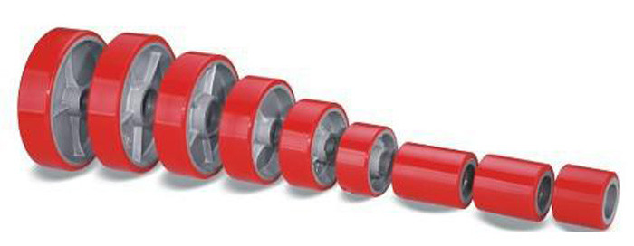 127 * 60mm Polyurethane Wheels With Bearings As Industrial Forklift Casters