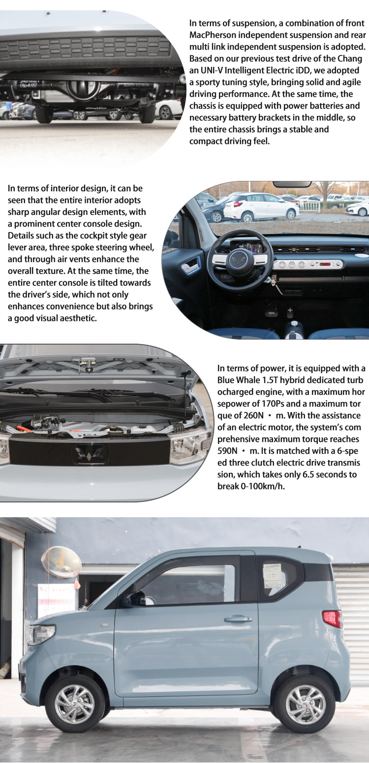 Sleek 4 Seater Mini EV Cars Powered Wuling Hongguang Vehicles