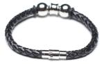 Leather Bracelet, Stainless Steel Clasp