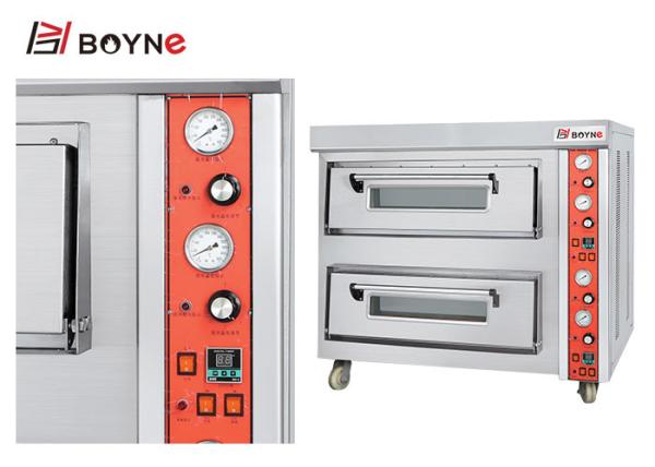 20~500°C High Temperature Stainless Steel Commercial Gas Two Deck Pizza Oven