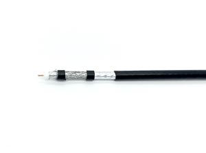 Quality RG6U 75 Ohm Video Cable , 75 Ohm TV Cable Tril Shield Black PVC CPR Approved wholesale