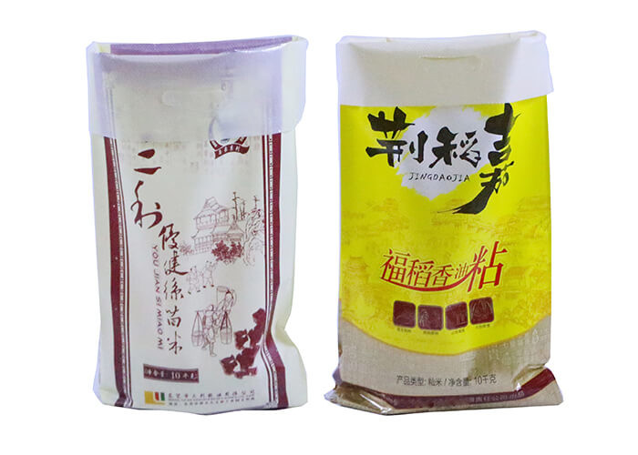 Laminated Bopp Polypropylene Plastic Bags , 50 Kg Plastic Pp Bags High Strength