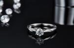 White 925 Sterling Silver Custom Moissanite Ring Engagement