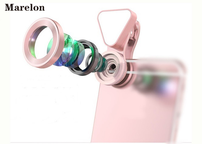 Macro Clip - On Universal Phone Selfie Lens LED Flashlight With Wide Angle 140 Degrees