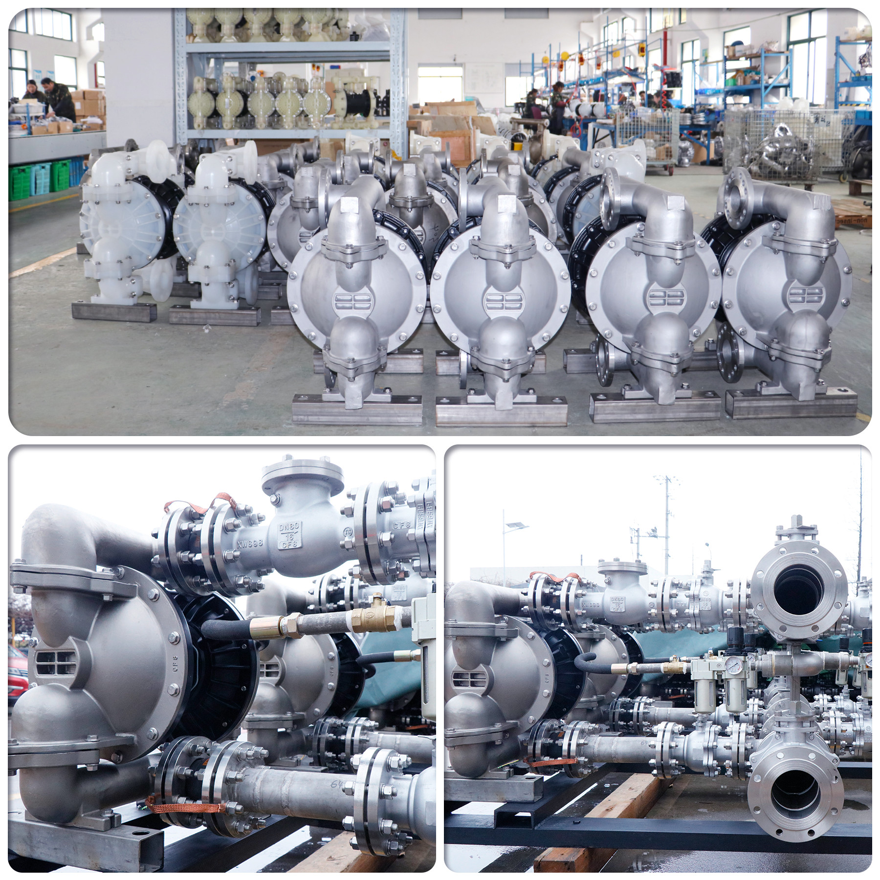 2 Inch Motor Diaphragm Pump For Paint Transfer Aluminum 3KW