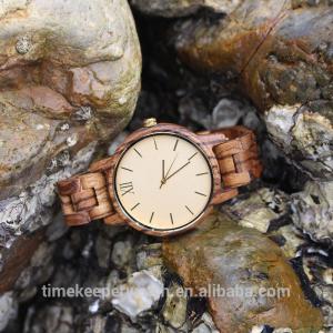 Quality wood watch band ,zebra wood wristwatches oem . wholesale