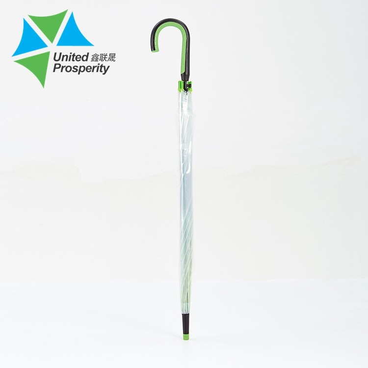 23inches 8K Colorful Umbrella Handle Colorful Frame Transparent Rain Umbrella