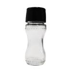 Black Glass Jar 110mm 94g 60ml Plastic Salt Grinder