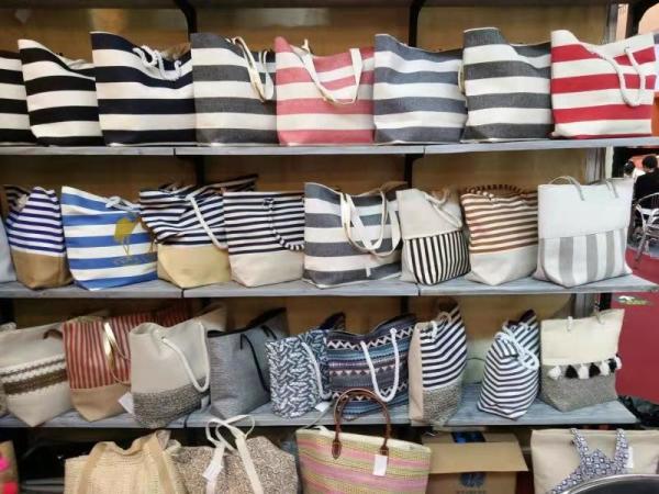 Handmade Woven Grass Women Summer Fashion Shopping Bag Storage Handle Bag