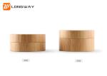 Fancy Wooden Bamboo Cosmetic Jars , Eco Friendly Empty Hair Product Containers