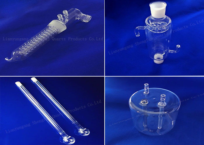 Fused Silicon Science Lab Glassware Quartz Graham Condenser 99.9% SiO2 Content Anti Corrosion