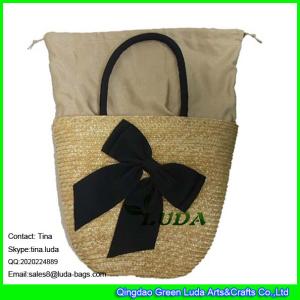 Quality LUDA fashion women straw bags bowknot natural straw handbags wholesale