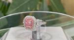 18K White Gold Classic Solitaire Custom Made Jewelry Fantastic Fancy Pink