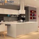 Customized Color and Movable Design Wooden Modular Kitchen Cabinets for Thailand