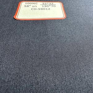 Quality 32*32 130*70 Cotton Fabric 2/1 150GSM Clothing Fabric Twill Dyeing wholesale