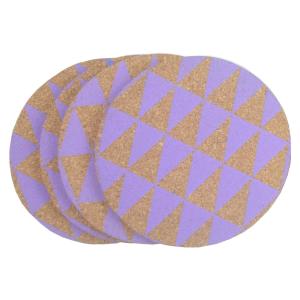 Quality Colorful Odorless 4 Inch Round Cork Coasters BSCI Naturally Absorbent Coasters wholesale