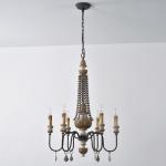 Wood chandeliers lighting french bedroom suspended lights(WH-CI-118)