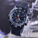 OEM 46mm Mens Silicone Strap Watch 3BAR Quartz Silicone Watch
