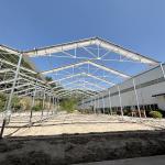 Galvanized Steel Plastic Film Greenhouse Retractable Large Tunnel Custom