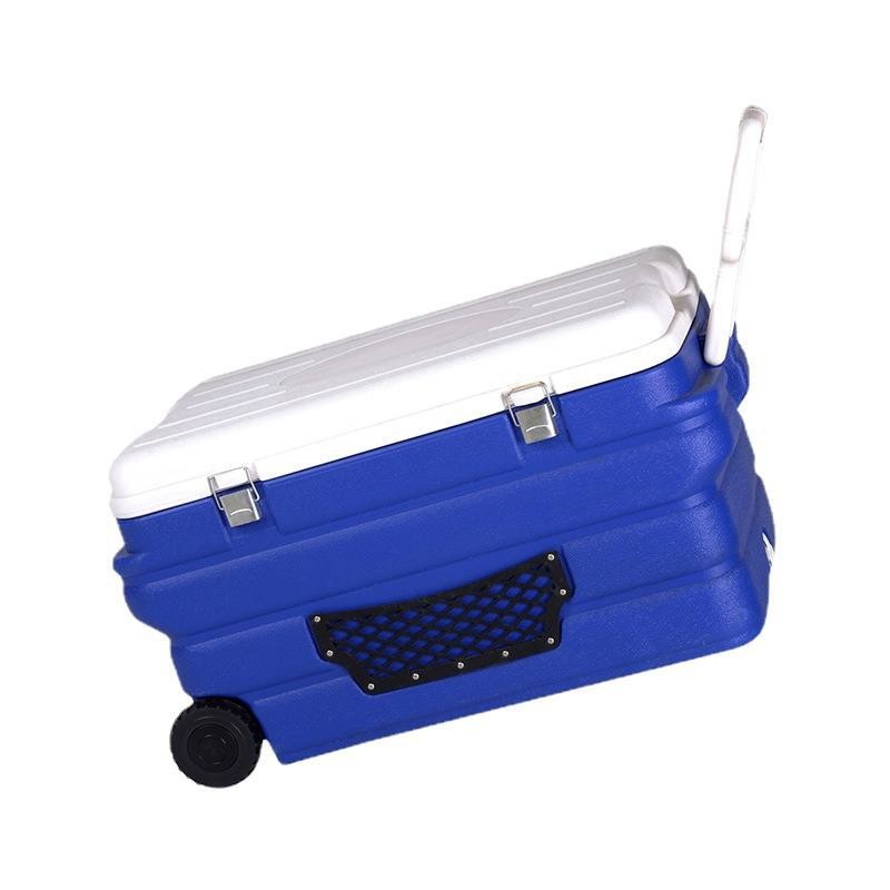 Phefon 90L With Wheels Outdoor Ice Box Cooler Box With Ice Pack