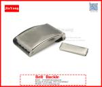 custom prong silver iron metal men belt buckle with embossed logo