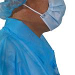 Blue Medical Disposable Lab Coats PP 30G Nonwoven Hospital