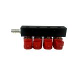 Cylinder Number 4 Alloy Injector Rail 3 Ohm For CNG Or LPG Cars