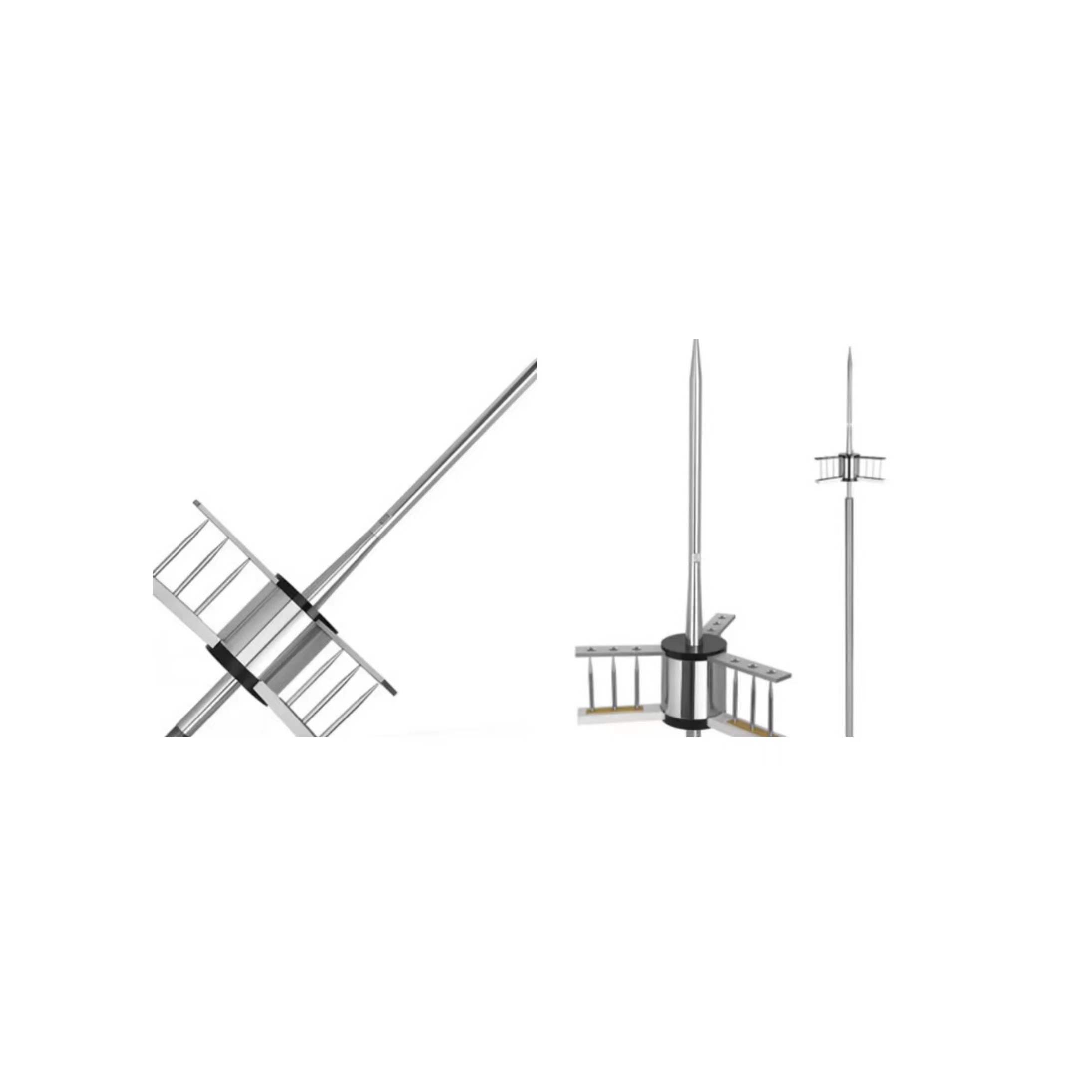SS304 Single Pin ESE Lightning Ground Rod GB50057-2010 22-25cm