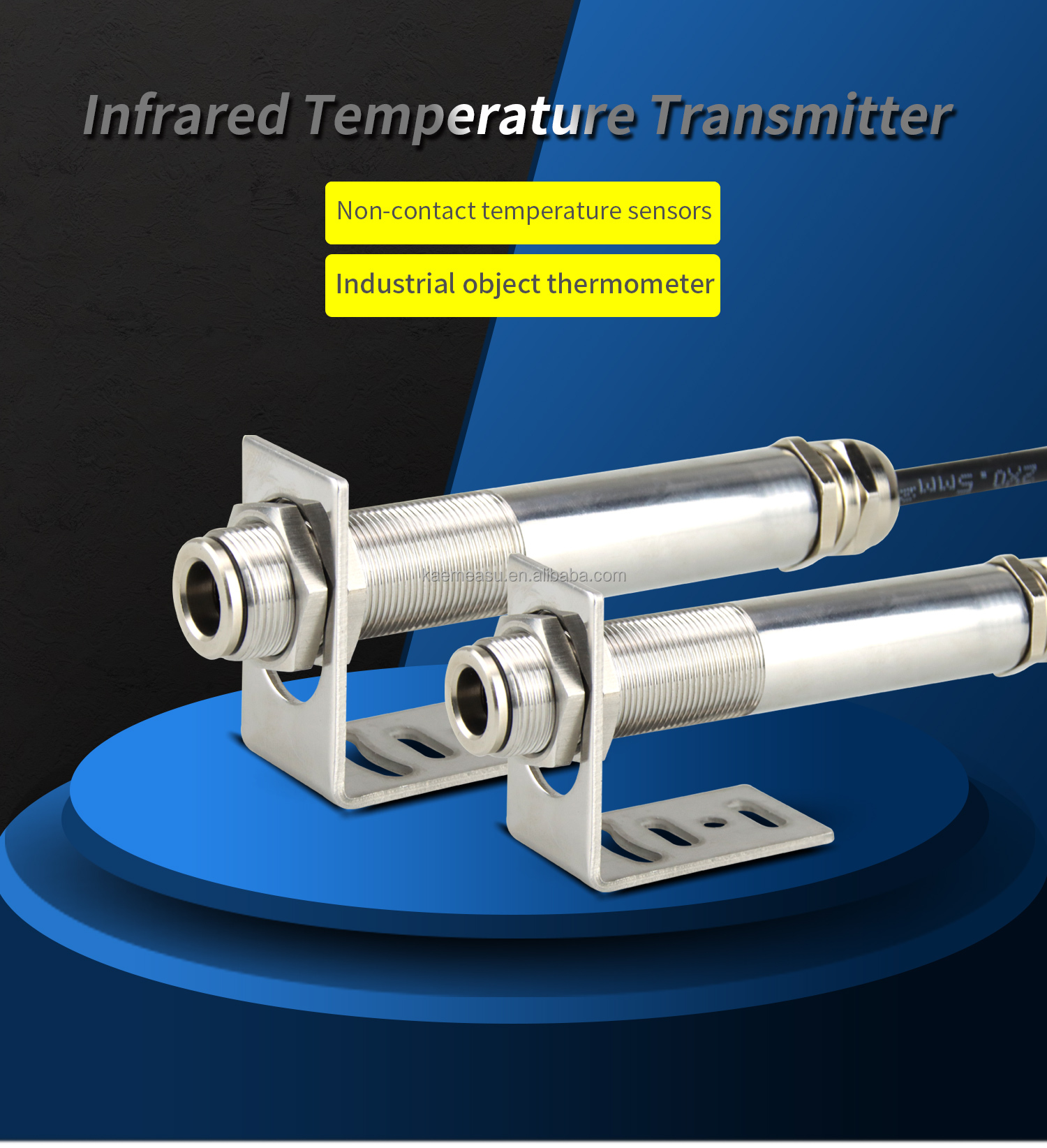 kaemeasu Contactless Laser Infrared Temperature Sensor DC 9~24V Transmitter 304 Stainless For Industry -50~500℃