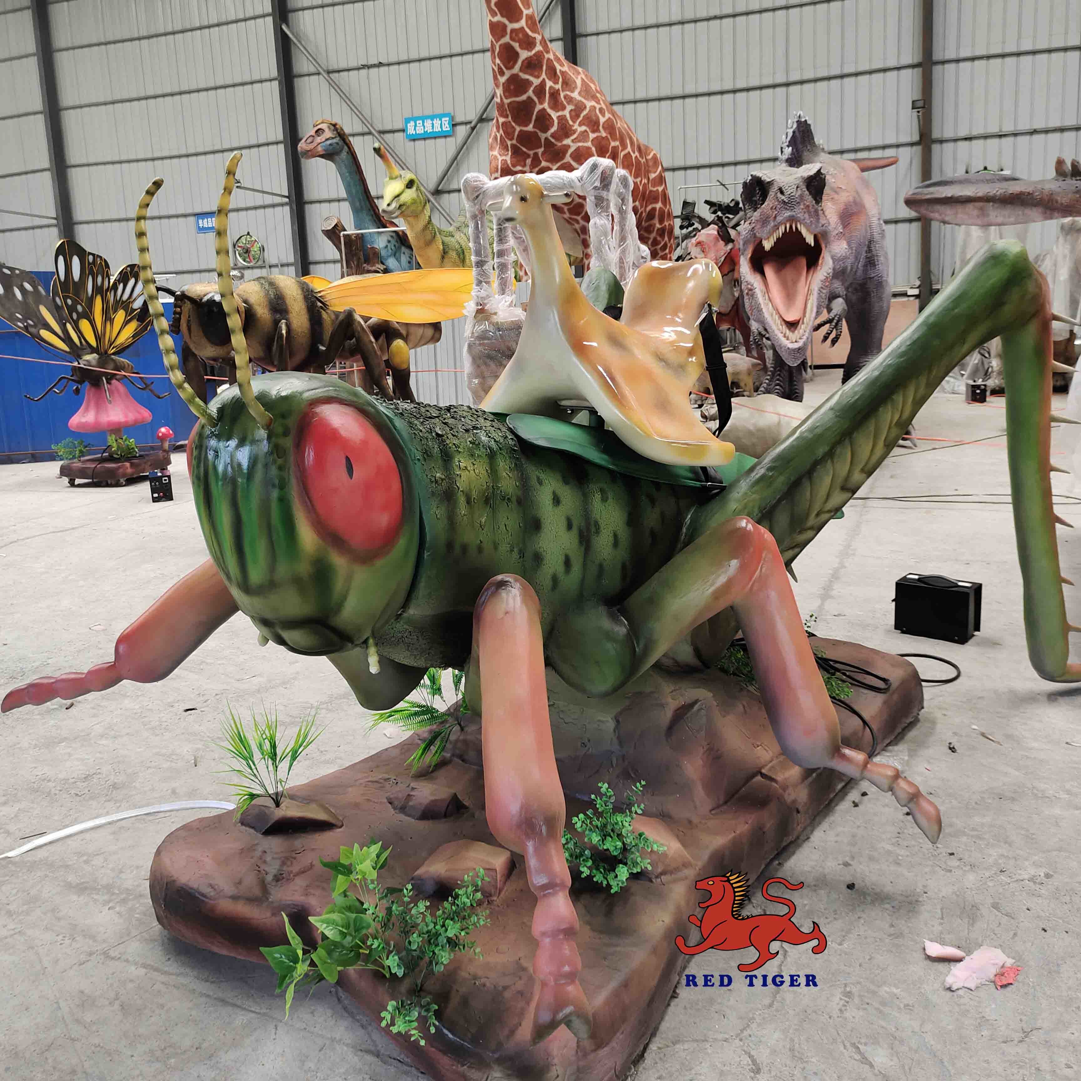 Sports Park Animatronic Insects Statue Simulation Model High Density Foam