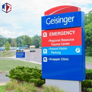 Quality Durable Outdoor Metal Directional Signs Standing Parking Lot Advertising wholesale