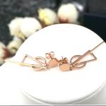 Stainless Steel Jewelry Fashion Triangle Circle-Shaped Earring for Women