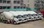 Sinotruk SWZ 340hp Concrete Mixer Trucks 10cbm , 8X4 Manual Truck Mixer