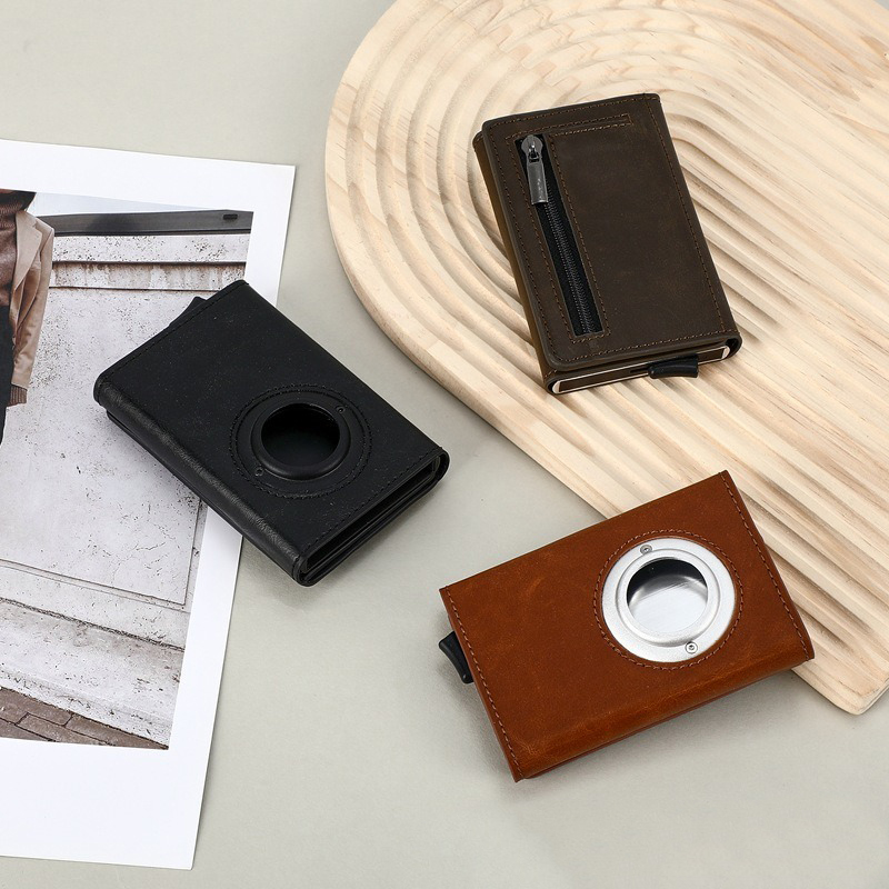Rfid Blocking Metal Man Smart Wallet Card Holder With Money Clip Package Weight 0.1kg