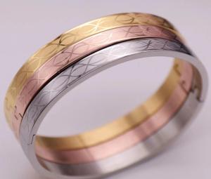 Quality Fashion Luxury Women Stainless Steel Bangles Bracelet Jewelry Couple Bracelet wholesale