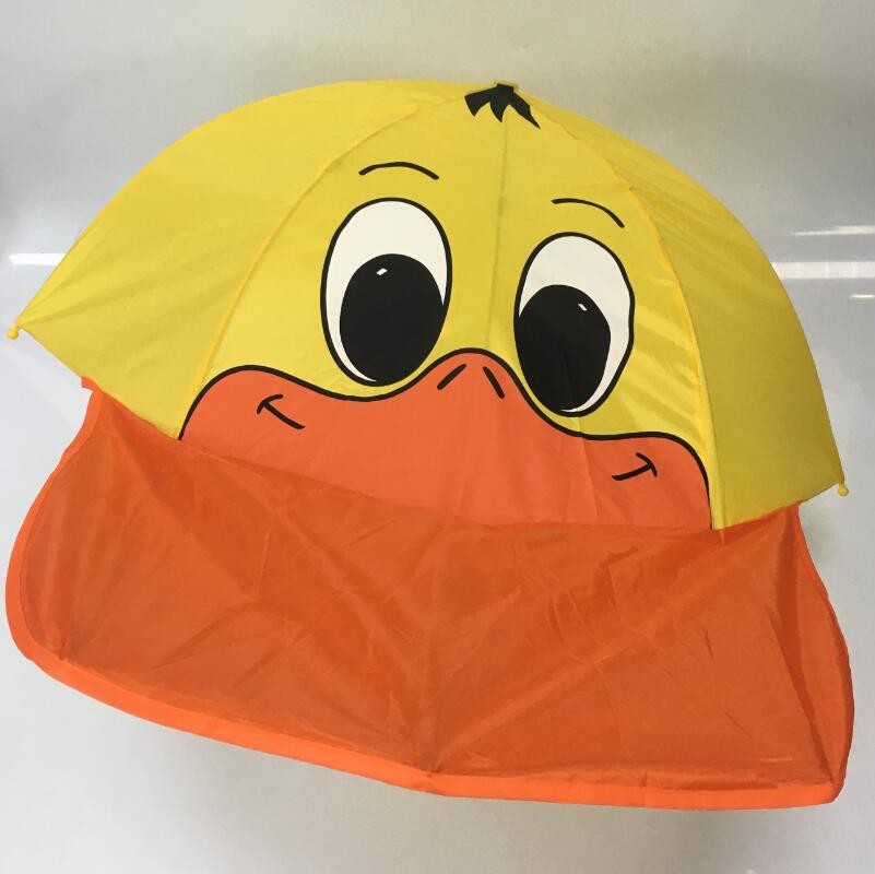 18 Inches Manual Open Cute Cartoon Duck Umbrella Waterproof Polyester