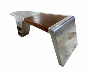Quality Hotel Vintage Table Leather And Aluminum Conference Desk wholesale