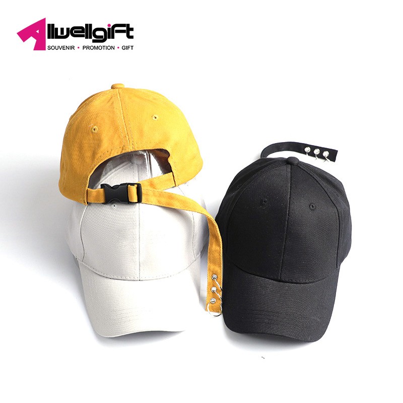 Unisex Hip Hop Baseball Caps Flat Brimmed Customized Color